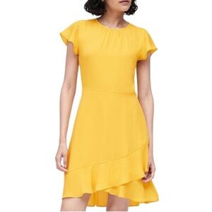 Banana Republic Yellow High Low Dress